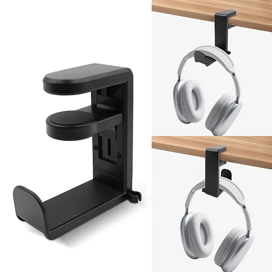 Under Desk Headphone Hanger - 360 Swivel Adhesive Headset Hook – image 7