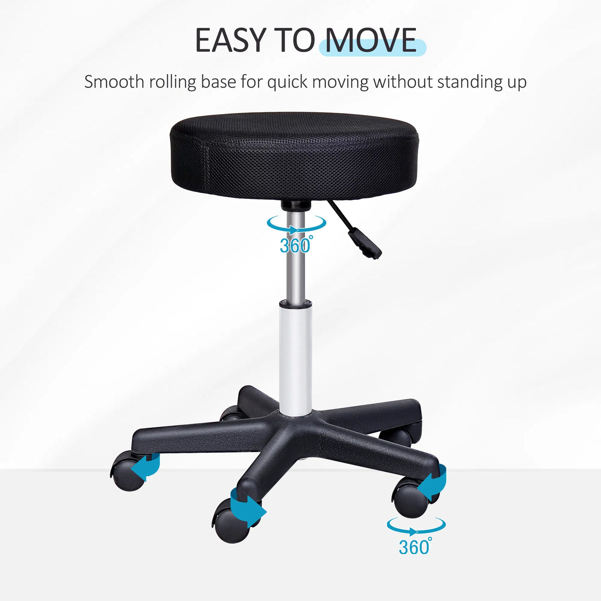 Rolling Spa Stool with 3 Interchangeable Mesh Seat Covers – image 5