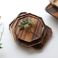 Acacia Wood Serving Trays Set of 2, 10 in and 8 in Platters