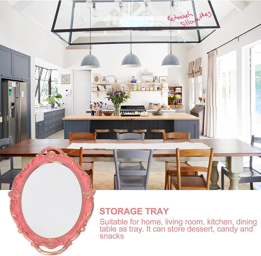 Mirror Vanity Tray, Vintage-Style Makeup and Perfume Organizer – image 9
