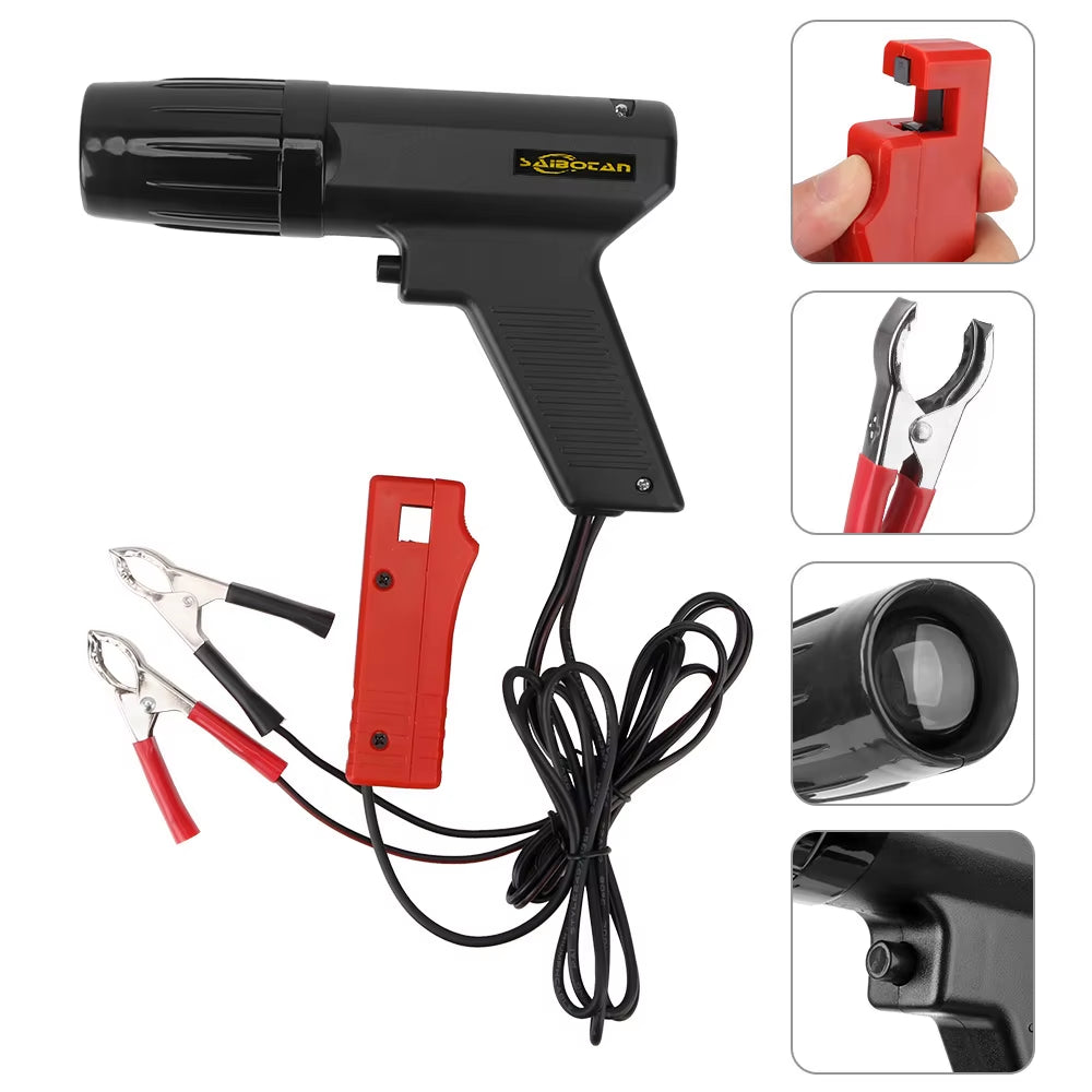 Ignition Timing Light 12V, Inductive Strobe Timing Gun for Gas Engines – image 2