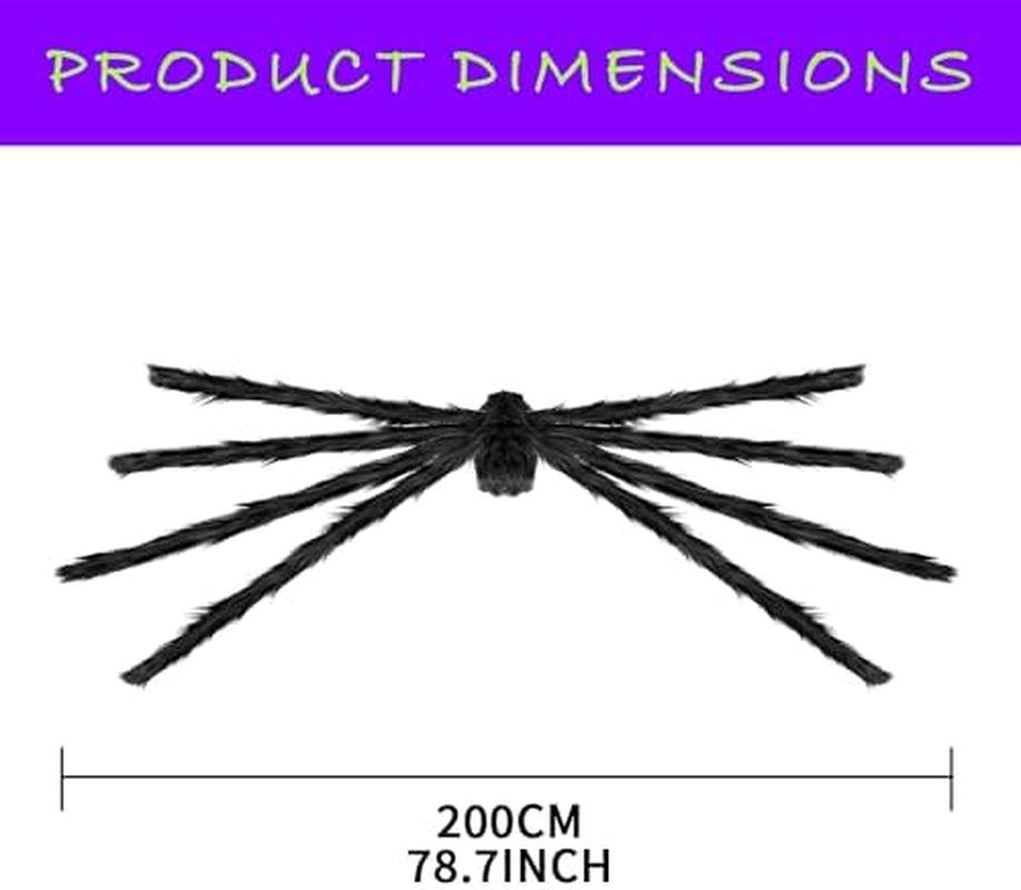 Giant Halloween Spiders 79in 2 Pack Outdoor Yard Decor – image 3