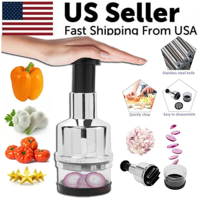 Hand Food Chopper, Pull-Down Onion & Garlic Dicer – image 5