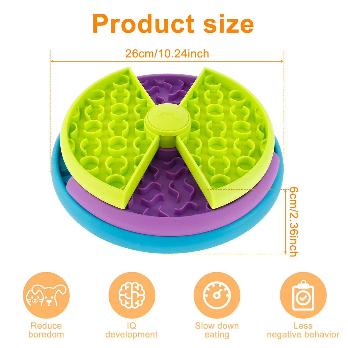 Dog Puzzle Feeder - 3-in-1 Rotating Lick Mat and Slow Feeder – image 8