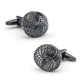 Woven Knot Cufflinks, Gunmetal Black Copper for Men