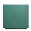 Double Door Cat Washroom Cabinet 31.5 Inch Vintage Green
