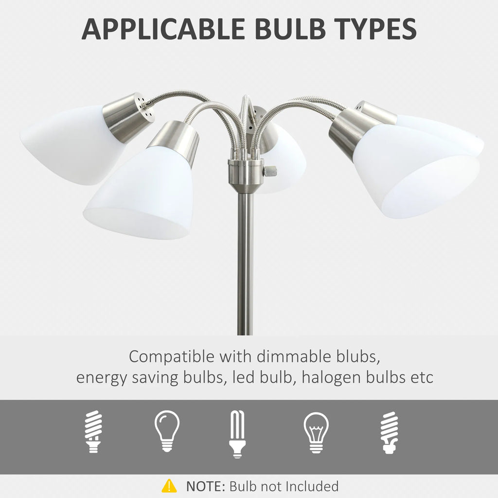Arc Tree Floor Lamp with 5 Adjustable Rotating Shades – image 7