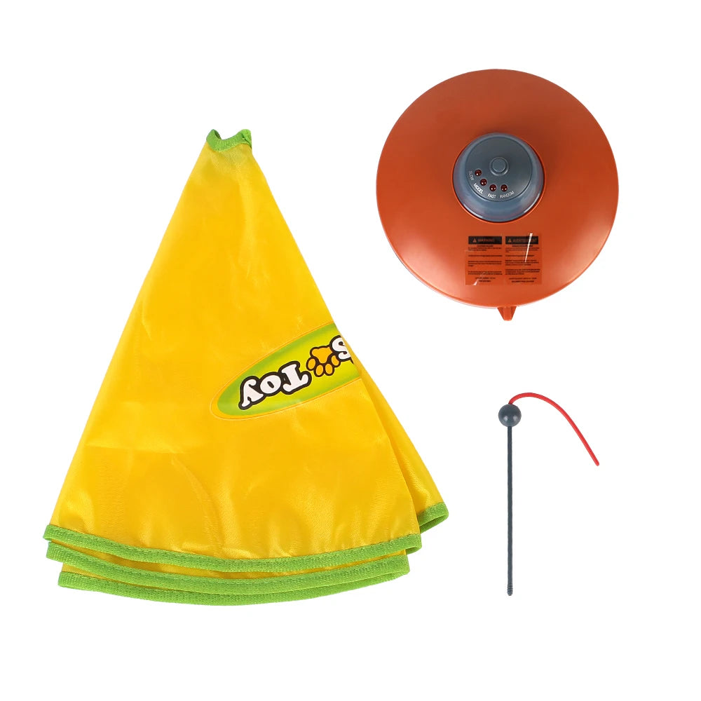 Electric Cat Toy Plate – Moving Feather Under-Cover Mouse