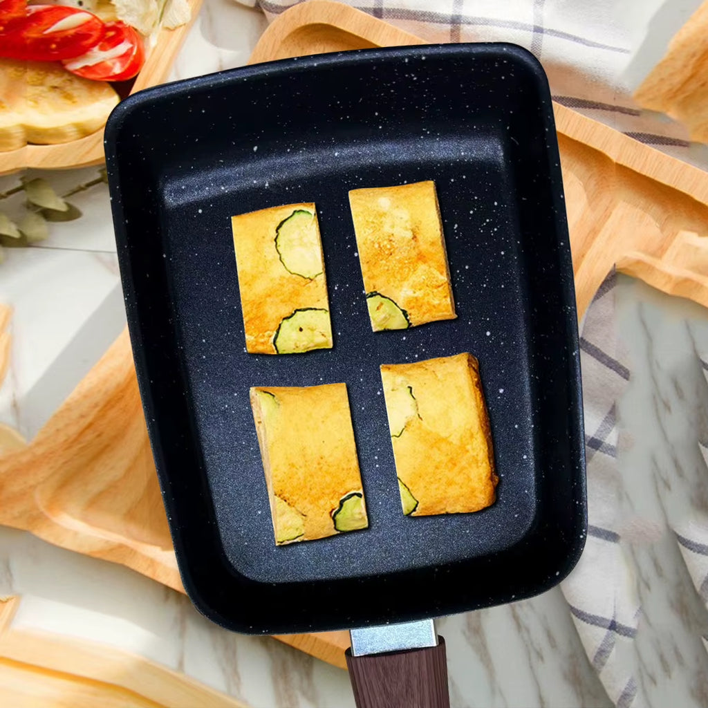 Tamagoyaki Pan Set – Nonstick Rectangle Omelette Egg Pan – image 6