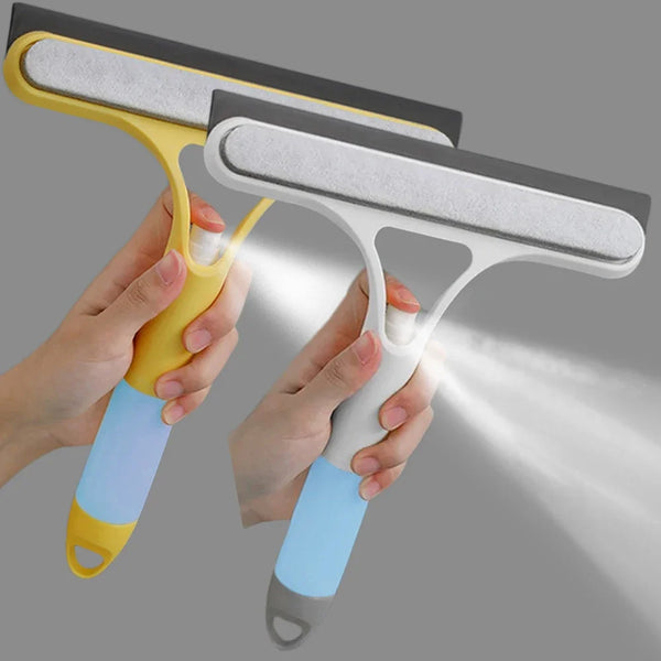 Window Squeegee with Spray Bottle - 3-in-1 Glass Cleaning Tool