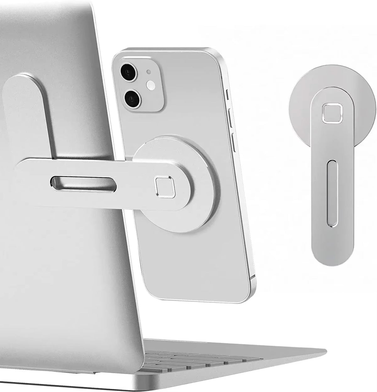 Magnetic Phone Holder for Laptop – Foldable Monitor Side Mount – image 7