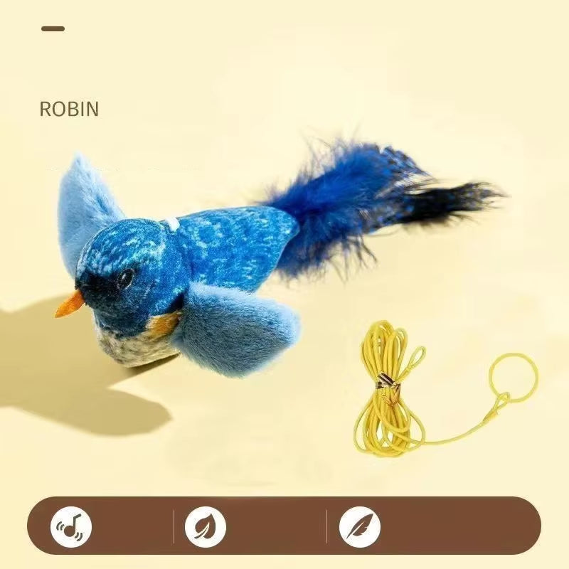 Realistic Chirping Bird Plush Cat Toy – image 9