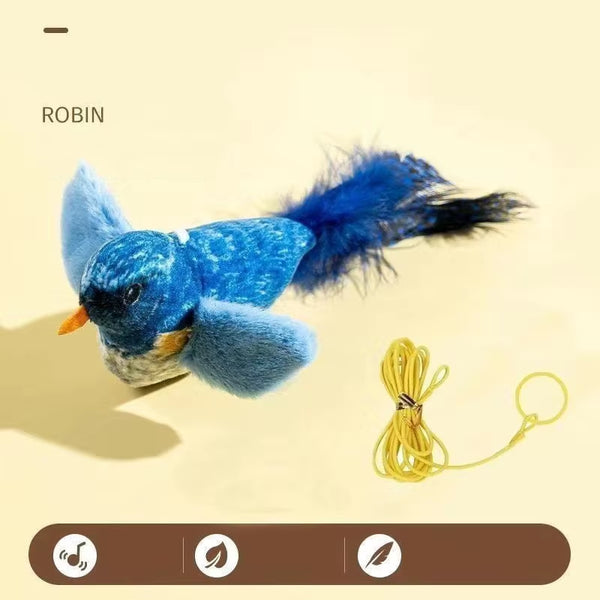 Realistic Chirping Bird Plush Cat Toy – image 9