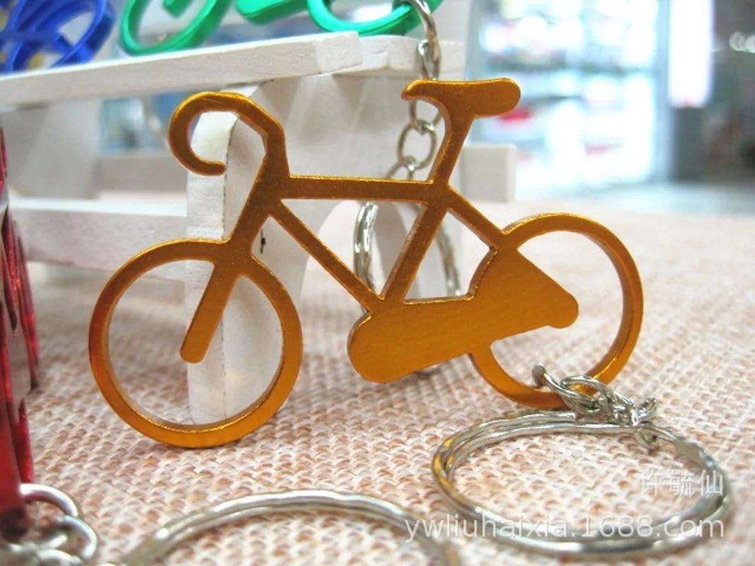 Bicycle Bottle Opener Keychain, Metal Bike Gift for Cyclists – image 4