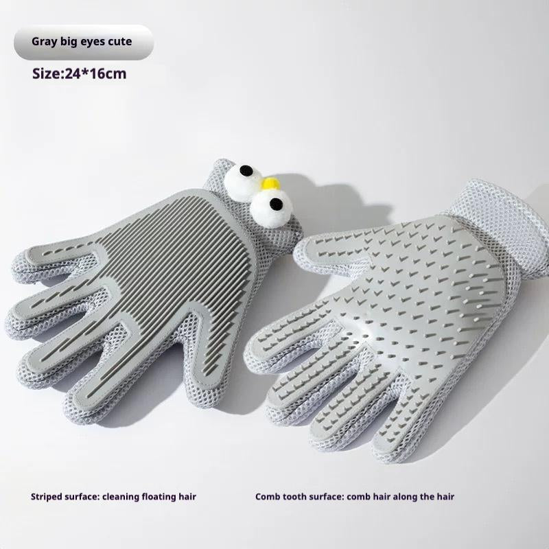 Pet Grooming Glove - Double-Sided Deshedding Mitt for Cats and Dogs – image 5