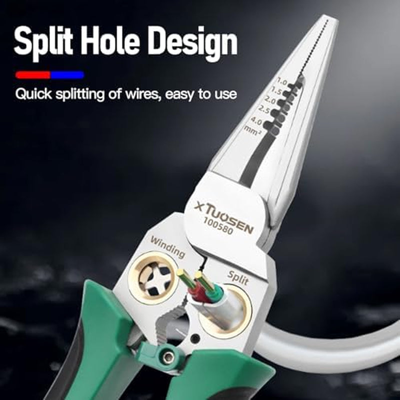 8-in-1 Wire Stripper with Voltage Detection, Green – image 4