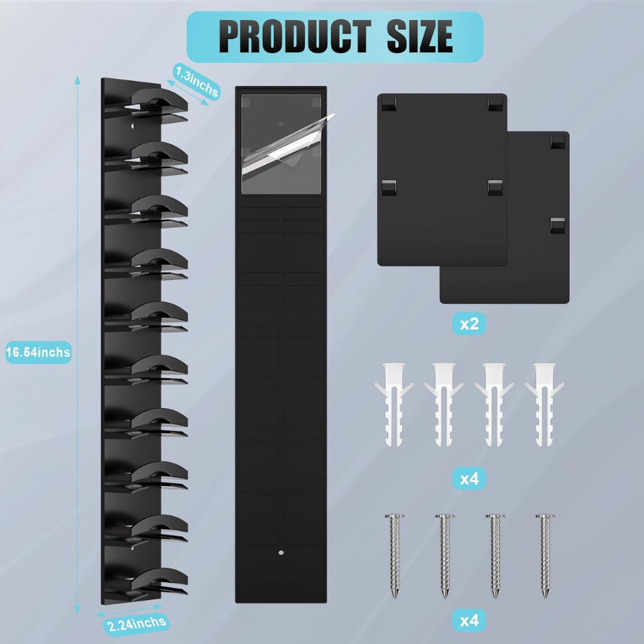 Hat Rack for Baseball Caps 2 Pack – Wall Cap Organizer Holds 20 – image 2