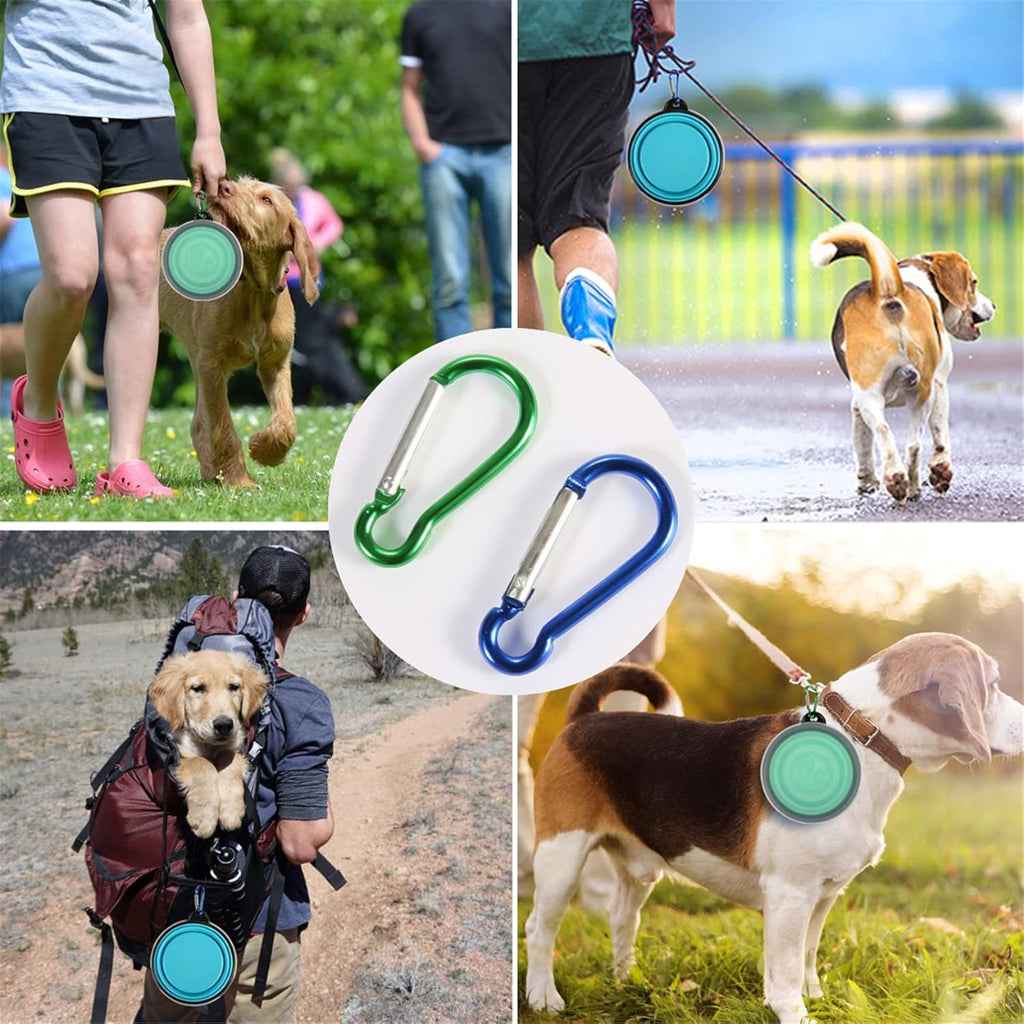 2-Pack Collapsible Travel Pet Bowls with Lids – image 7