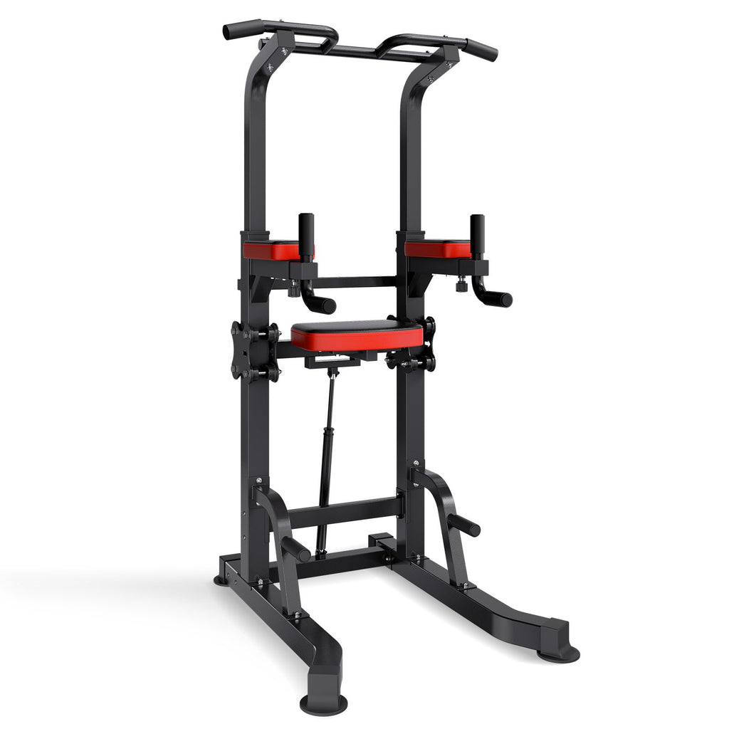 Power Tower Dip Station 330 lb, Assist Platform, 9-Level Pull Up Stand – image 1