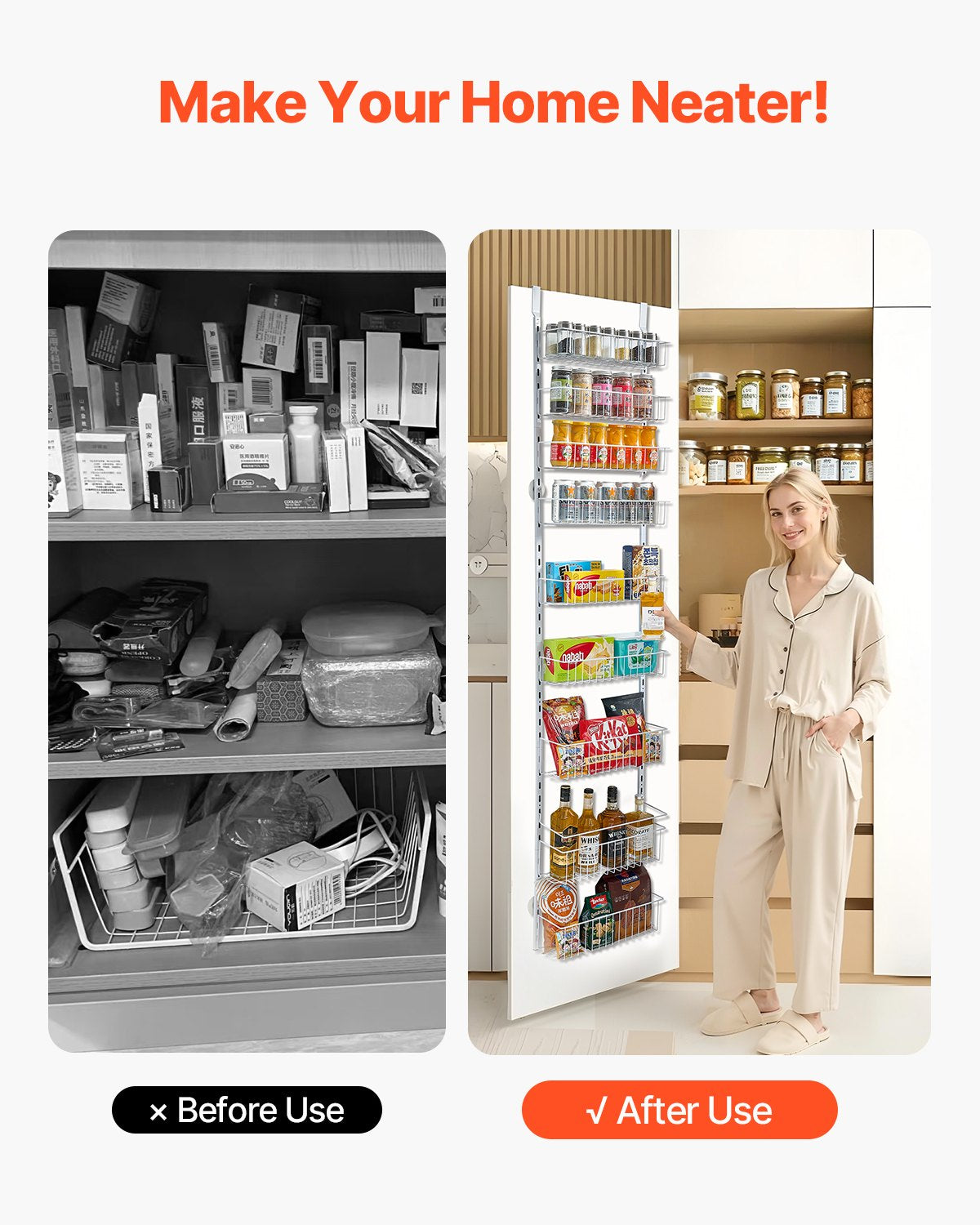 Over the Door Pantry Organizer - 9 Tier Hanging Rack – image 3