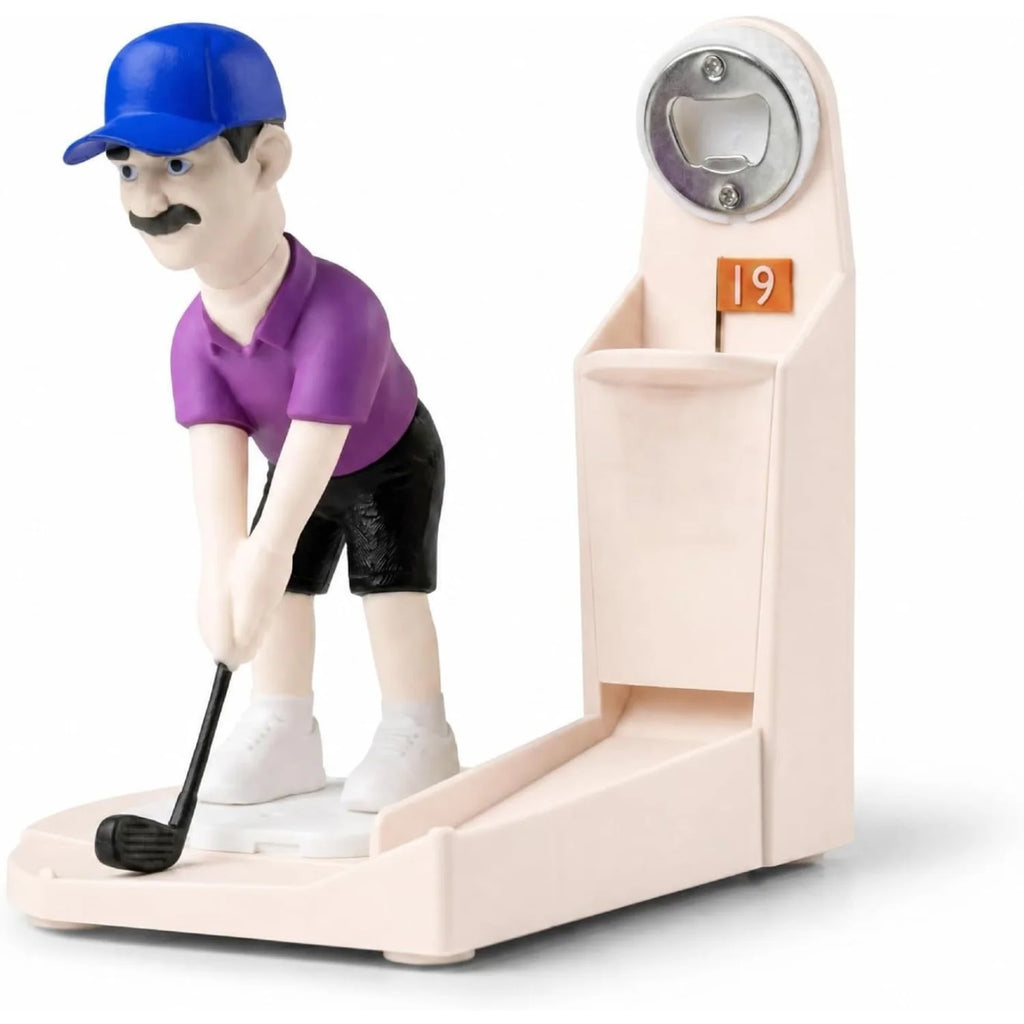 Golf Bottle Opener Game with Cap Launcher for Home Bar