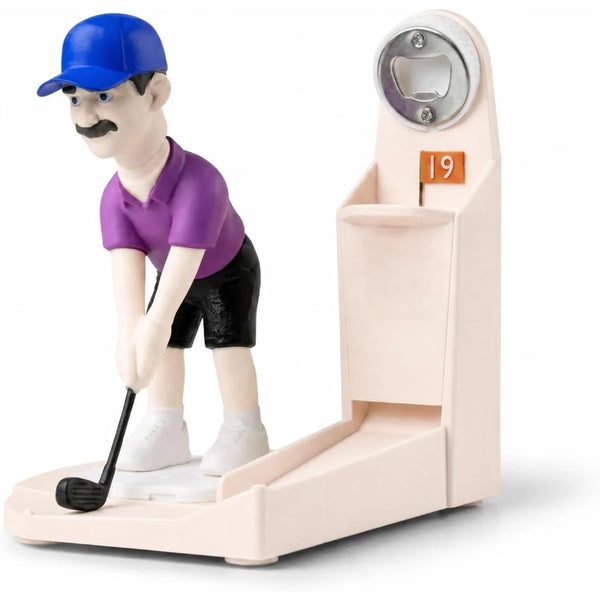 Golf Bottle Opener Game with Cap Launcher for Home Bar
