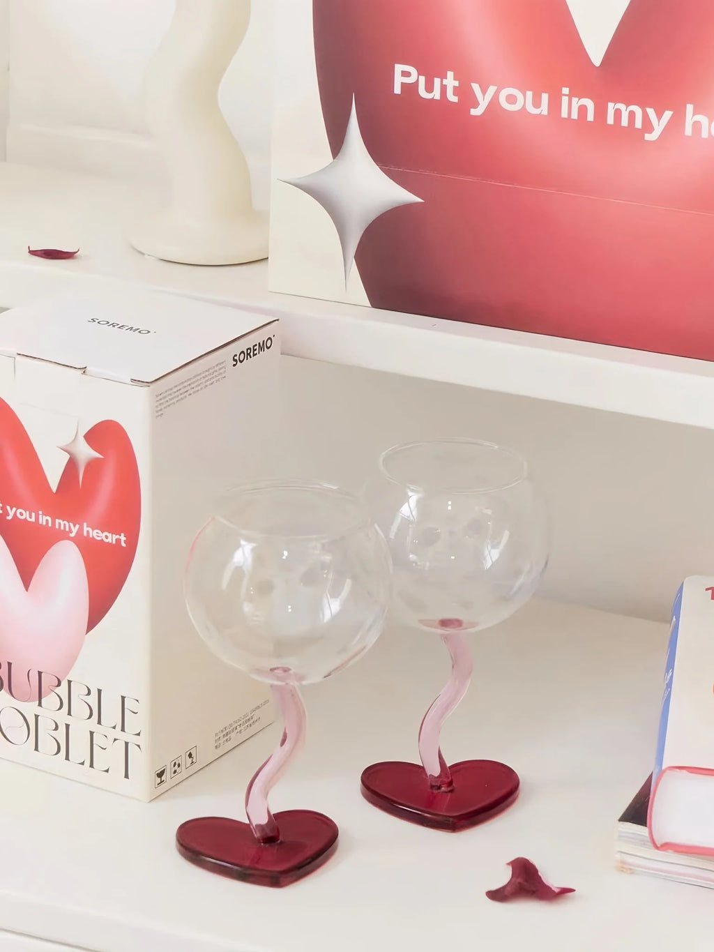Retro Wavy Goblet Wine Glasses Gift Box, Set of 4 – image 11