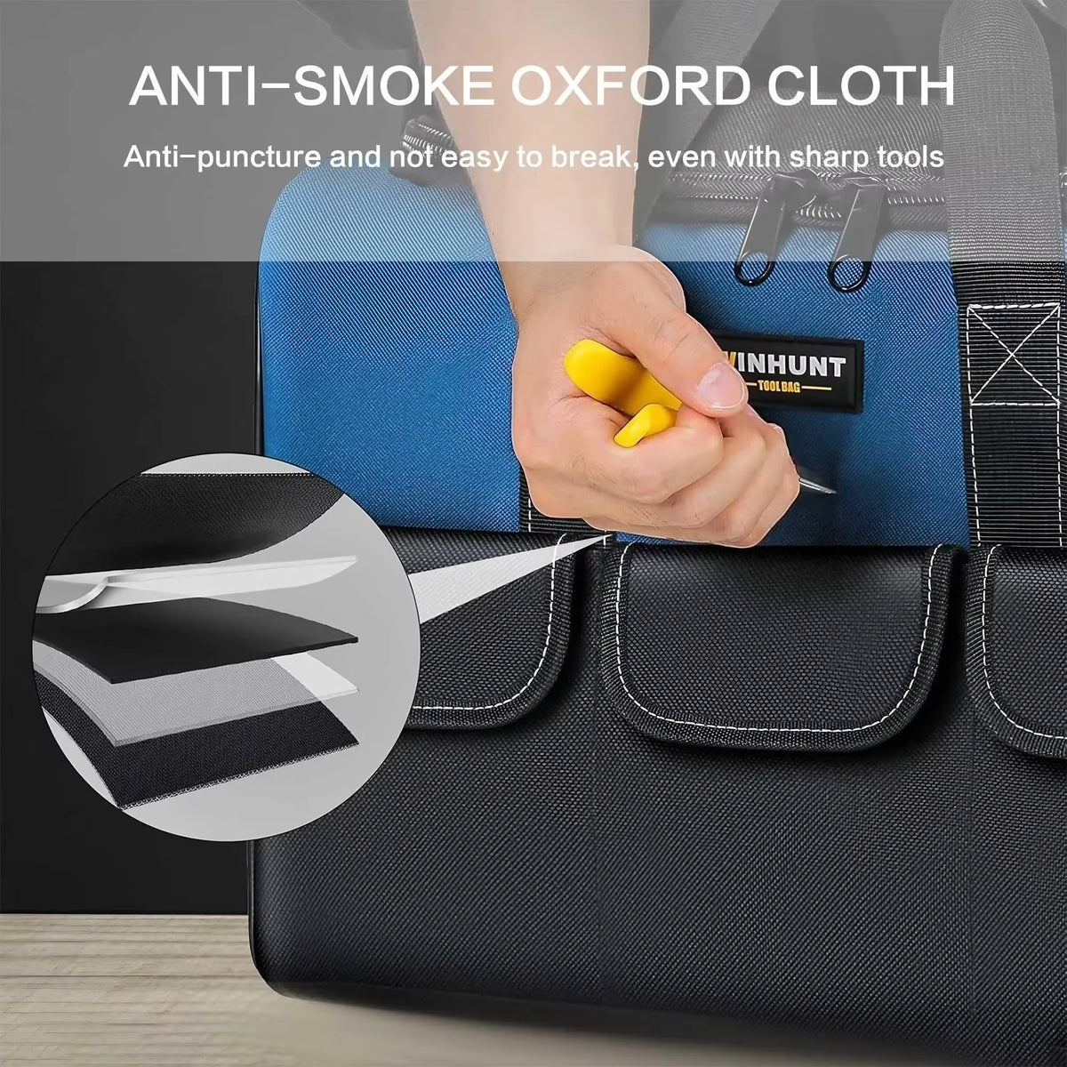 Oilfield Heavy Duty Wide Mouth Tool Bag with Reinforced Base – image 3