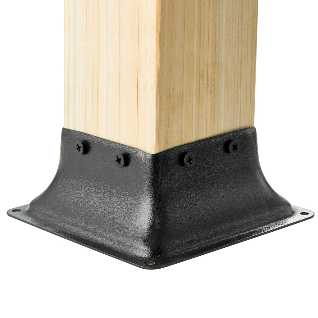 4x4 Post Base 4 Pack, Heavy Duty Powder-Coated Steel Post Brackets – image 10