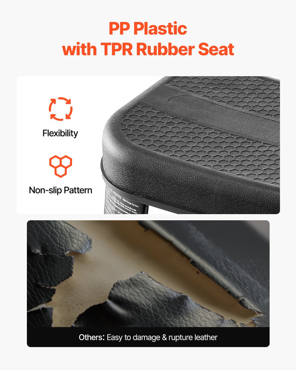 Rolling Mechanic Stool with Tool Tray, 300 lb Capacity – image 5