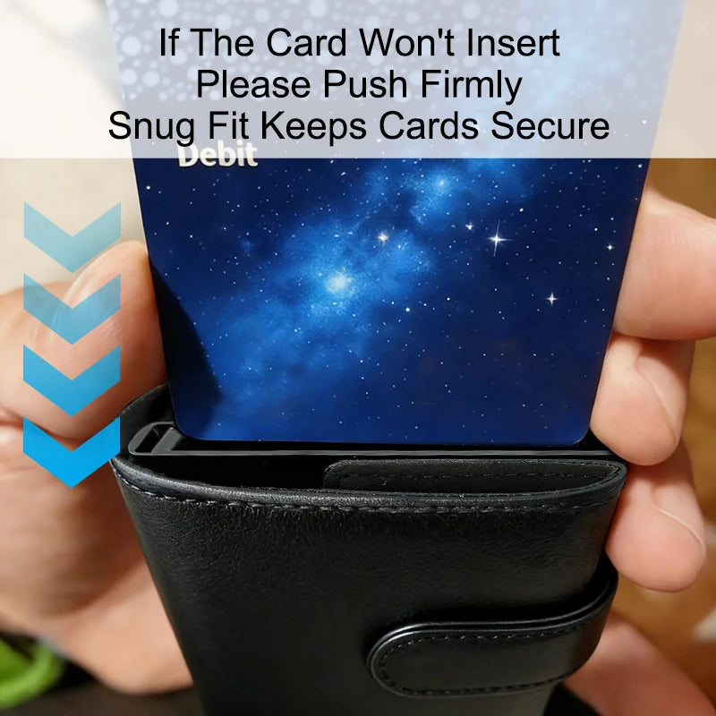 Men's RFID Blocking Trifold Wallet - Pop-Up Card Holder, Coin Pocket – image 7