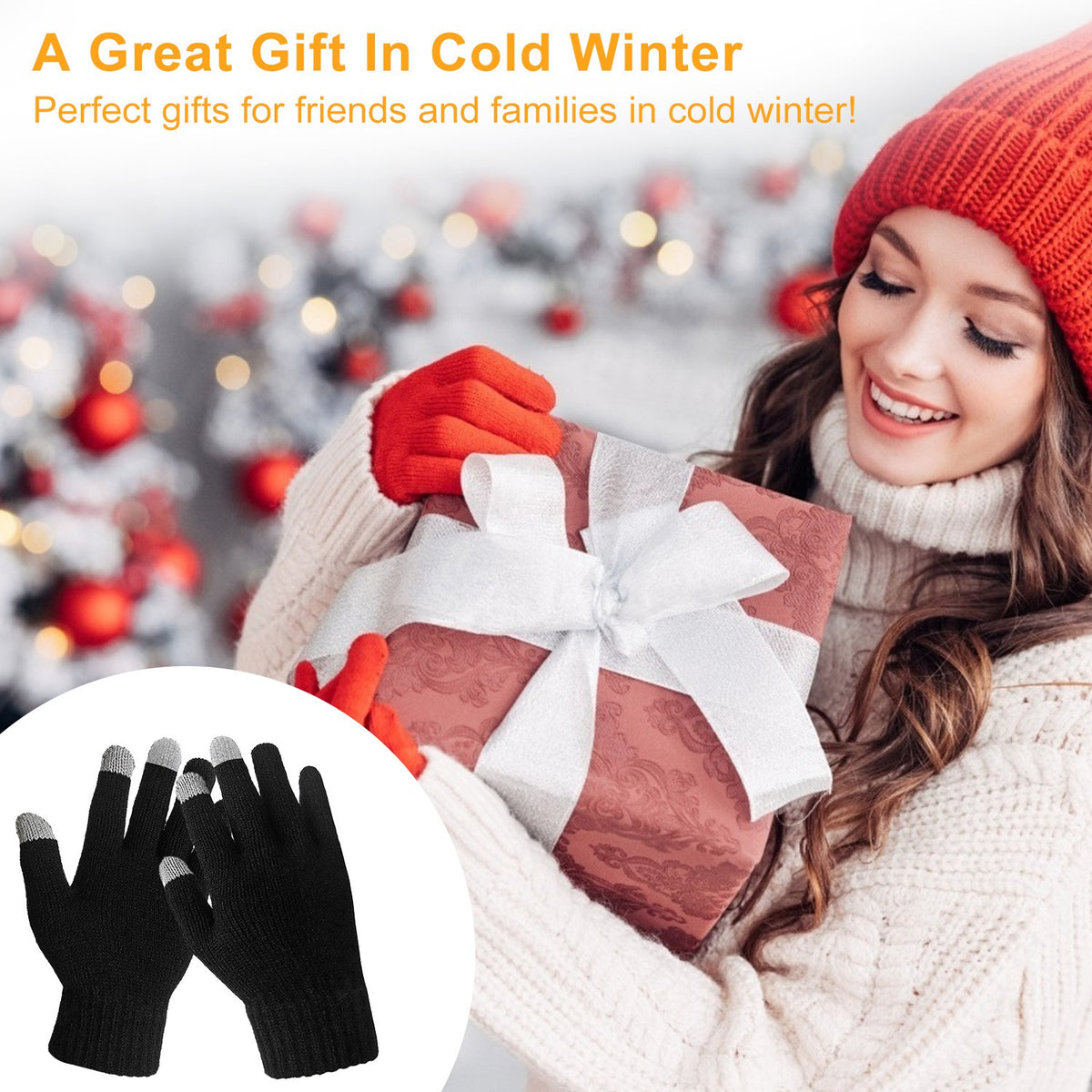Touchscreen Winter Gloves – Unisex Warm Knit Gloves – image 3