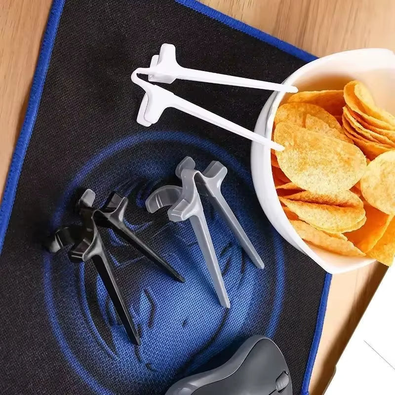 Gamer Finger Chopsticks - Snack Clip Tongs for Gaming