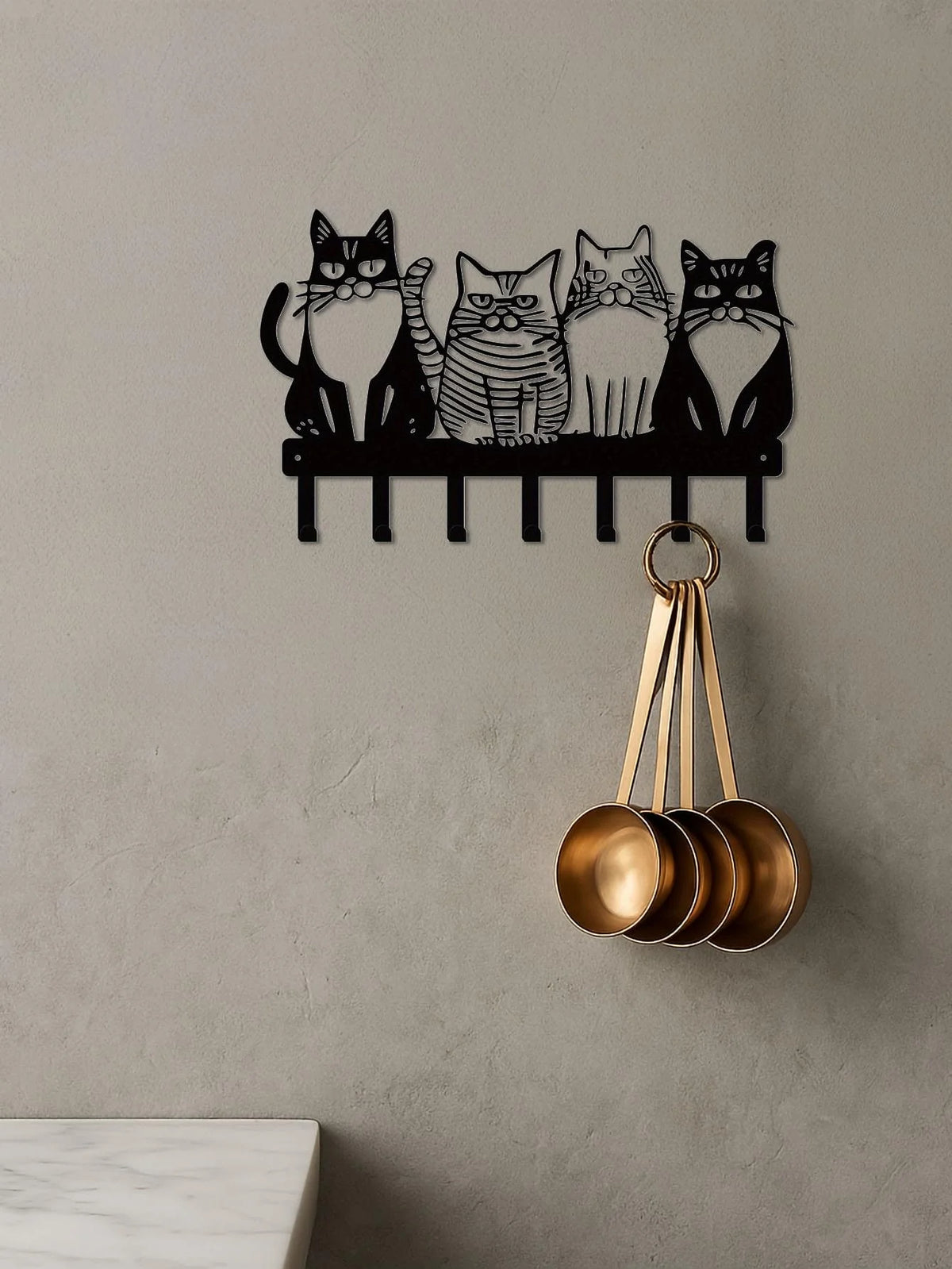 Cat Wall Hook - Metal Kitty Decor Hook for Keys and Coats – image 2