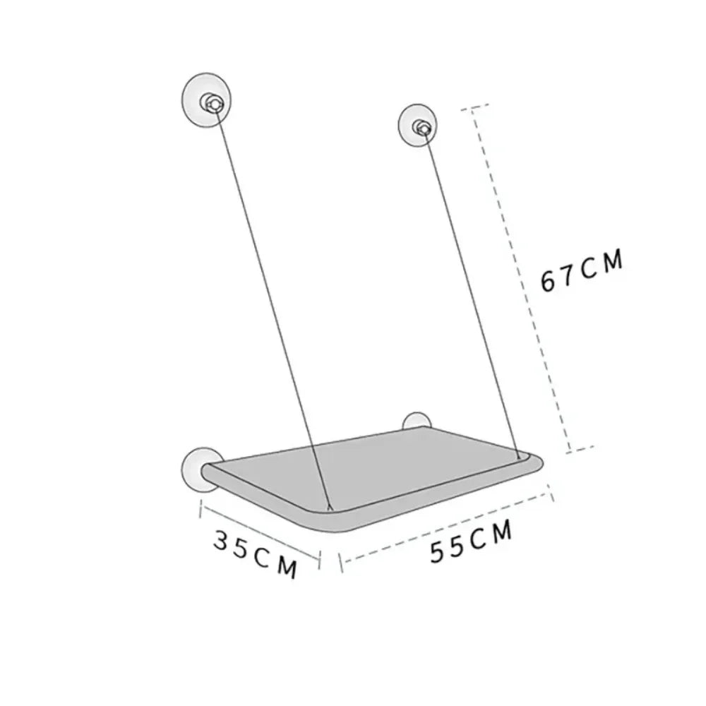 Cat Window Hammock - Suction Cup Perch Holds 40 lbs, Washable – image 6