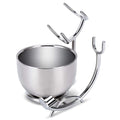Weighted Shaving Stand and Stainless Soap Bowl Set – image 1