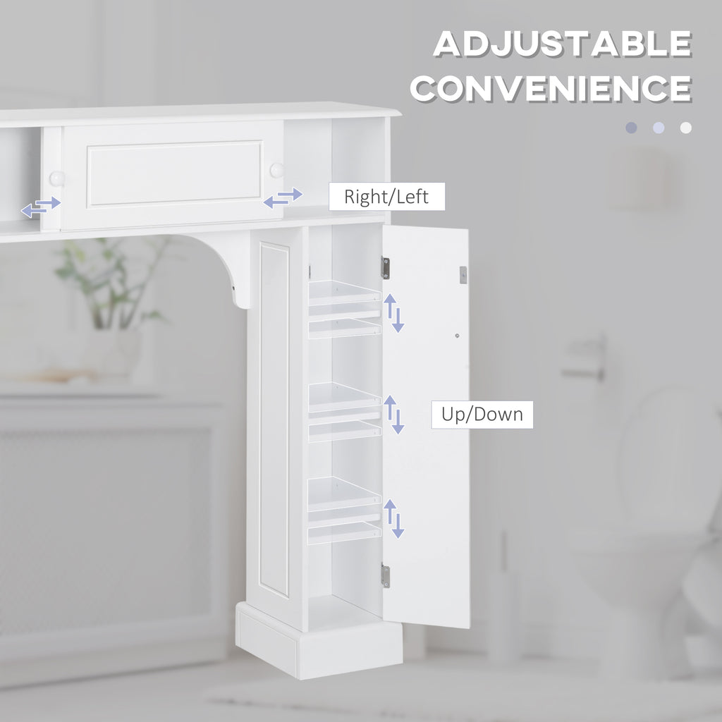 Over-the-Toilet Bathroom Cabinet with Adjustable Shelves, White – image 5
