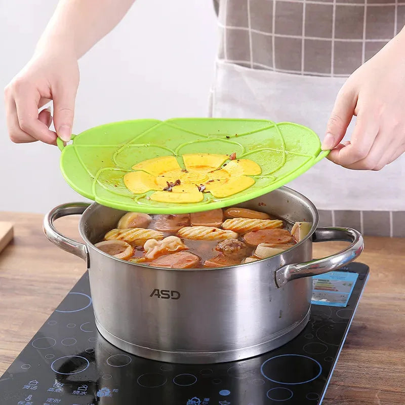 Silicone Anti-Overflow Pot Lid – Spill Stopper Cover – image 4