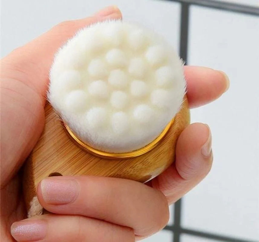 Facial Cleansing Brush Bamboo Handle Soft Bristles – image 8