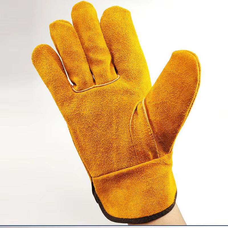Cowhide Leather Work Gloves for Farm, Garage and Driving