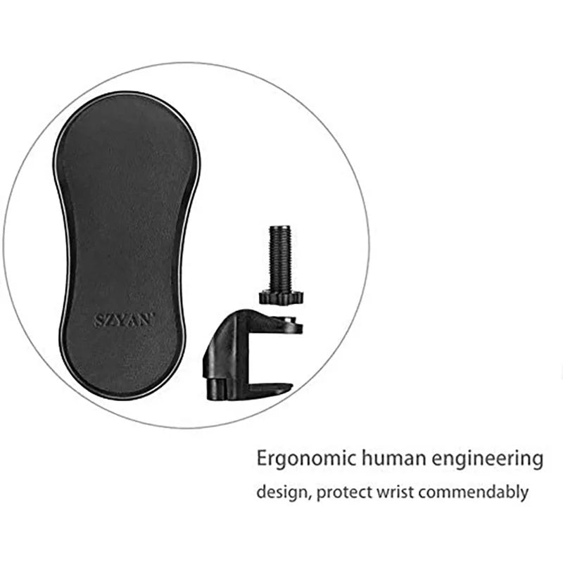Clip-On Desk Arm Rest Extender, Rotating Ergonomic Forearm Support – image 4