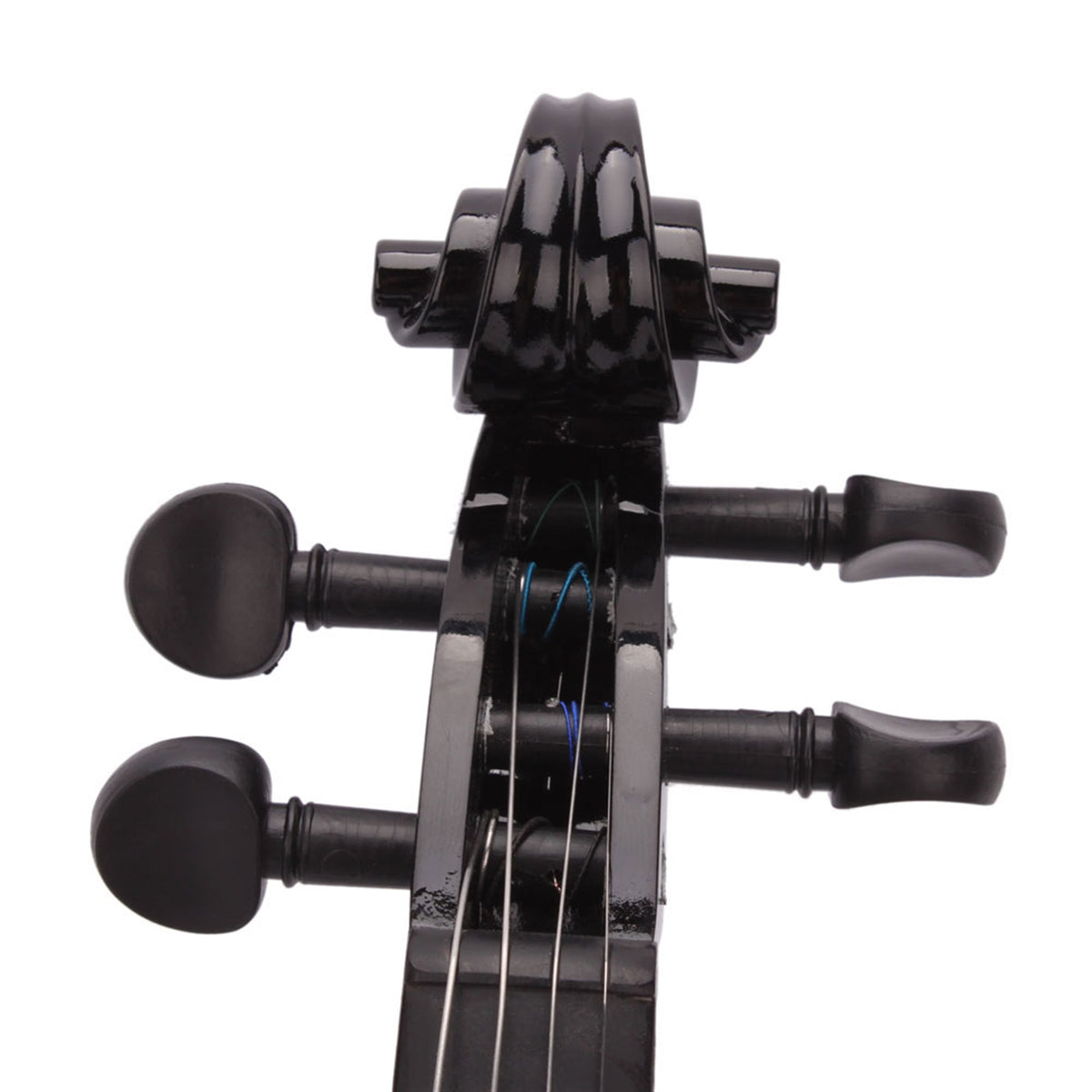Full Size 4/4 Acoustic Violin Set – Black, with Case, Bow & Rosin – image 9