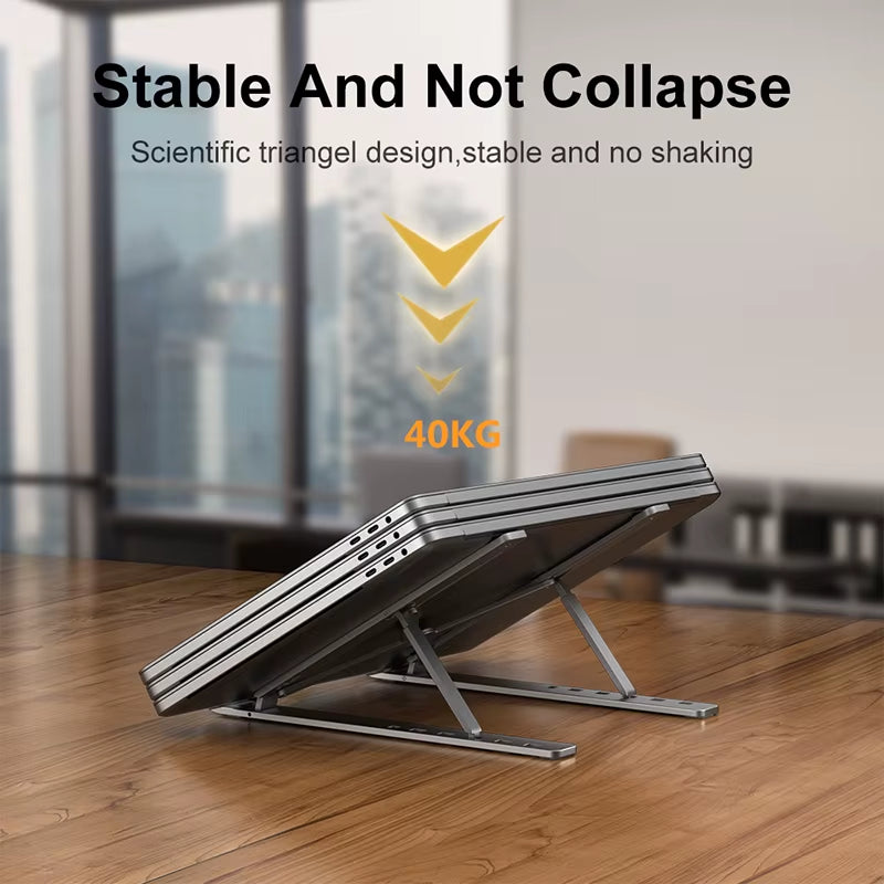 Laptop Stand, Foldable Adjustable Metal Notebook Holder – image 6