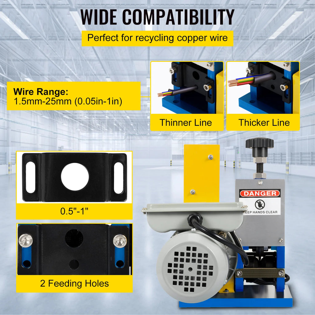Electric Wire Stripping Machine 180W for 0.05-1 in Scrap Wire – image 4