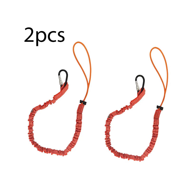 Oilfield Tool Lanyard Bungee Tether with Carabiner, 31 In