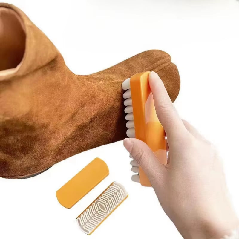 Suede & Nubuck Shoe Brush - Rubber Cleaning Brush for Boots and Suede