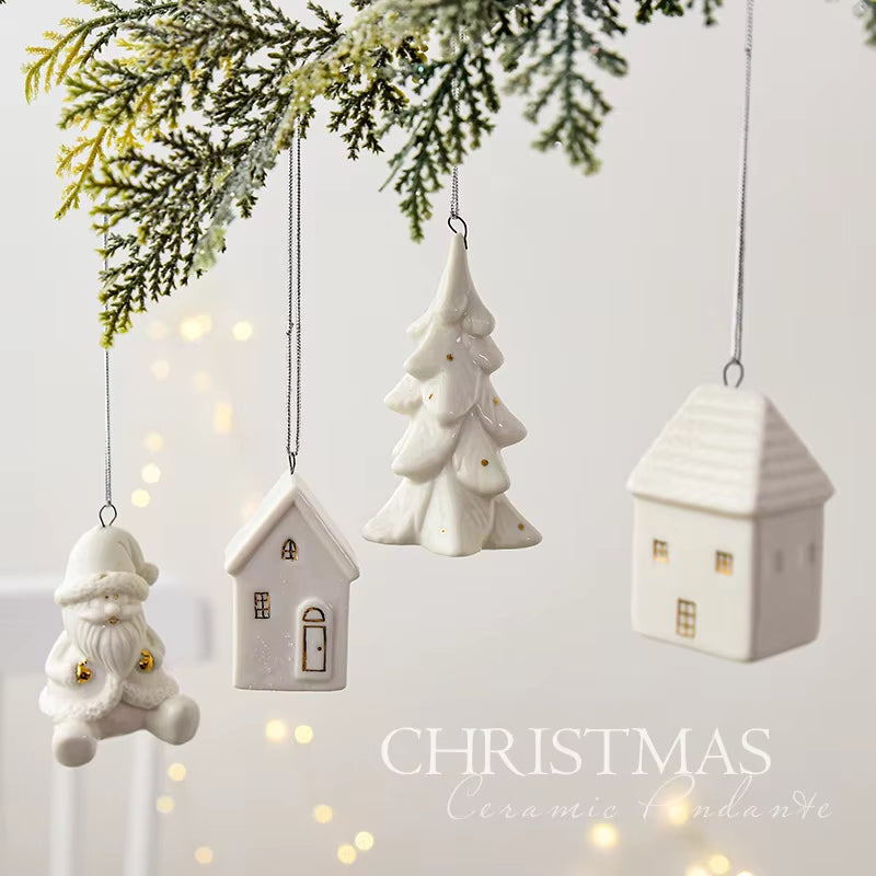 Mini Ceramic Tiered Christmas Tree Decoration – image 3