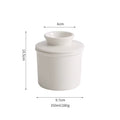 Ceramic Butter Dish with Lid – Round Countertop Butter Keeper