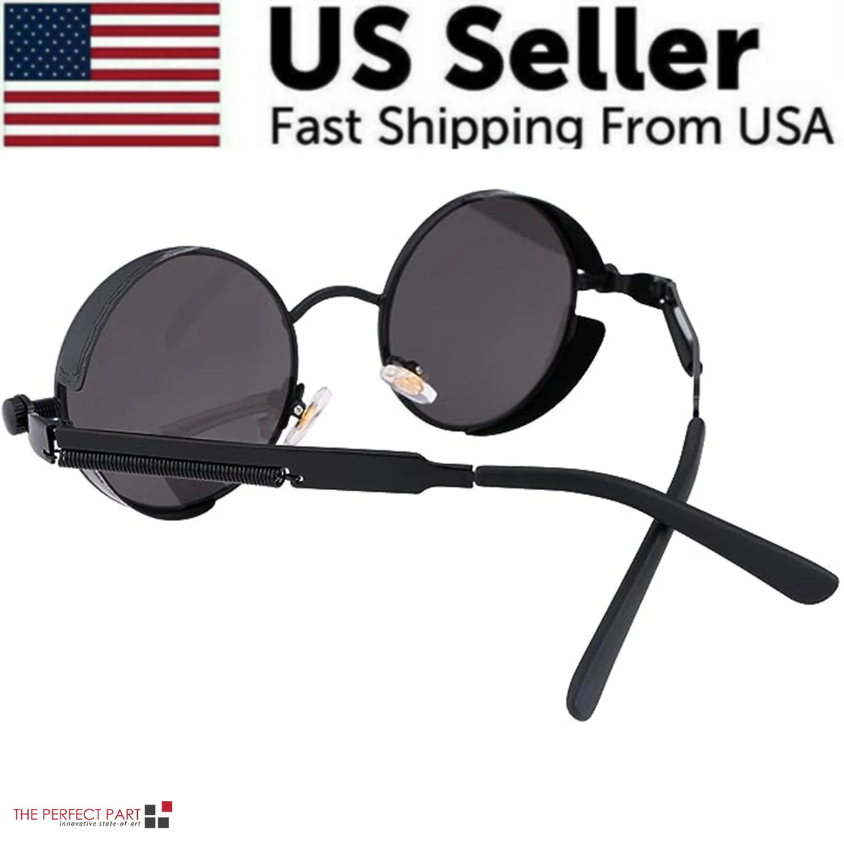 Round Sunglasses – Polarized Retro Metal Frame, UV400 – image 10