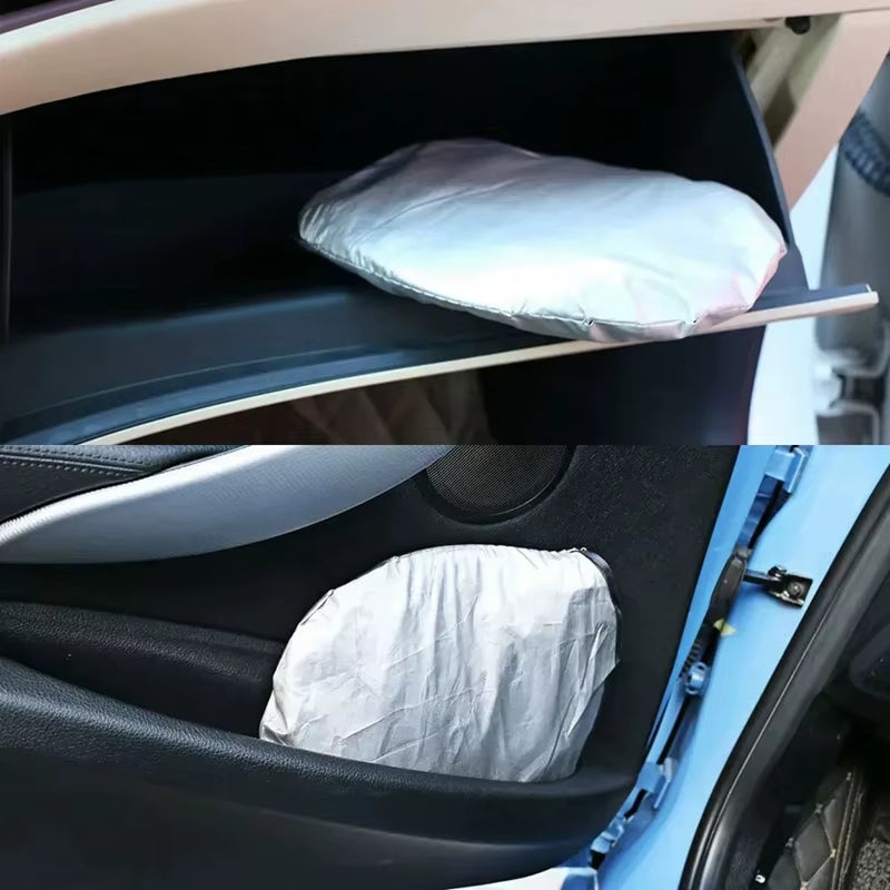 Windshield Sun Shade, Reflective Foldable Cover with Storage Bag – image 6